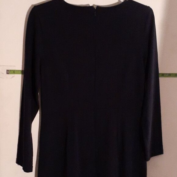 J. Crew cotton knit fitted dress dark Navy 8p 8 p petite Coastal Classic preppy - Picture 7 of 11